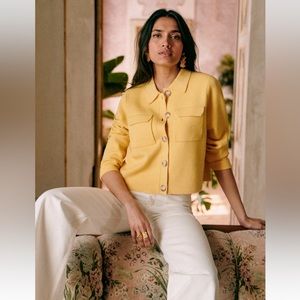 Sezane | Jackets & Coats | New Sezane Betty Cardigan In Pastel Yellow Size S36 | Poshmark